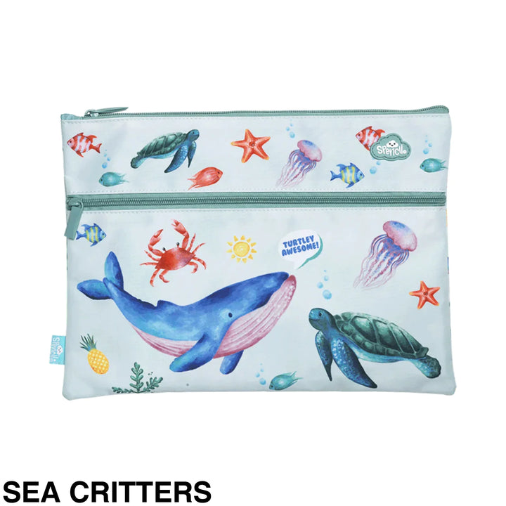 Spencil A4 Twin Zip Pencil Case Sea Critters