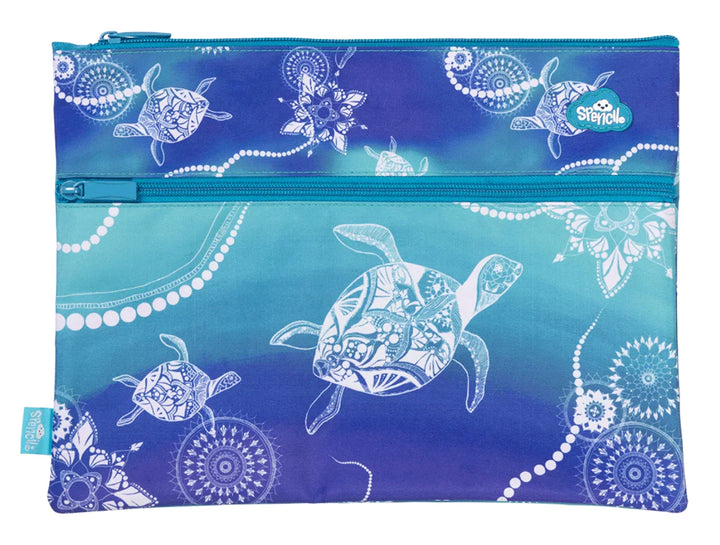 Spencil A4 Twin Zip Pencil Case Turtle Of Life