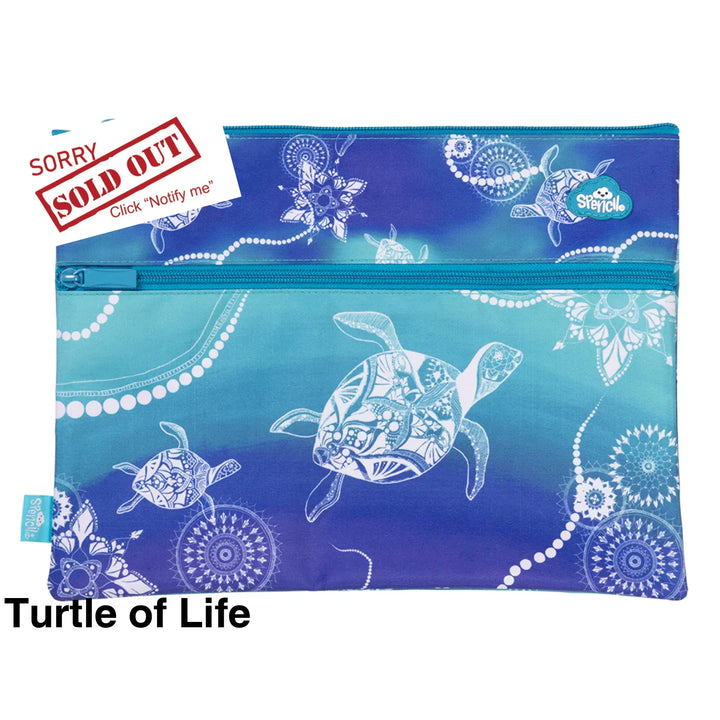 Spencil A4 Twin Zip Pencil Case Turtle Of Life