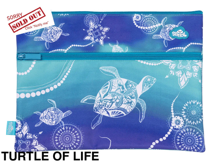 Spencil A4 Twin Zip Pencil Case Turtle Of Life