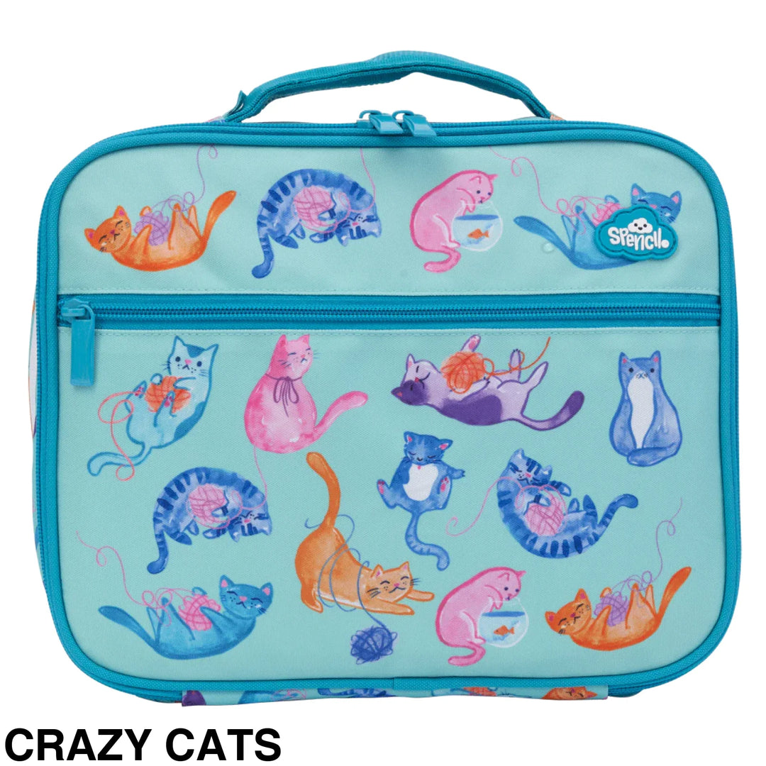 Spencil Big Cooler Lunch Bag Crazy Cats