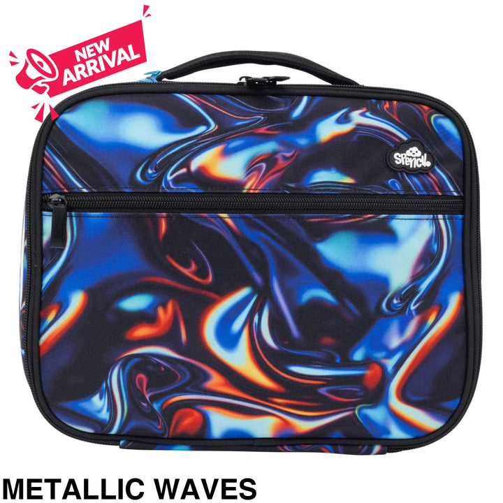 Spencil Big Cooler Lunch Bag Metallic Waves