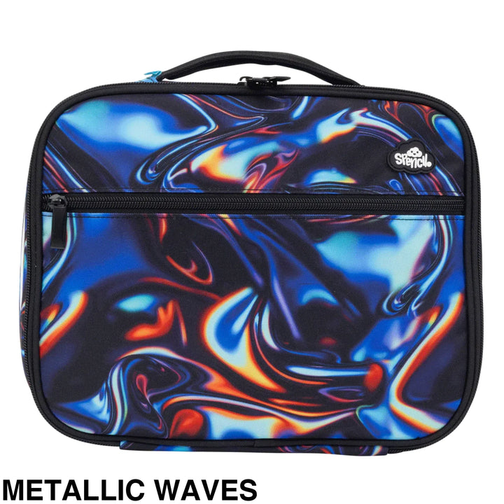Spencil Big Cooler Lunch Bag Metallic Waves