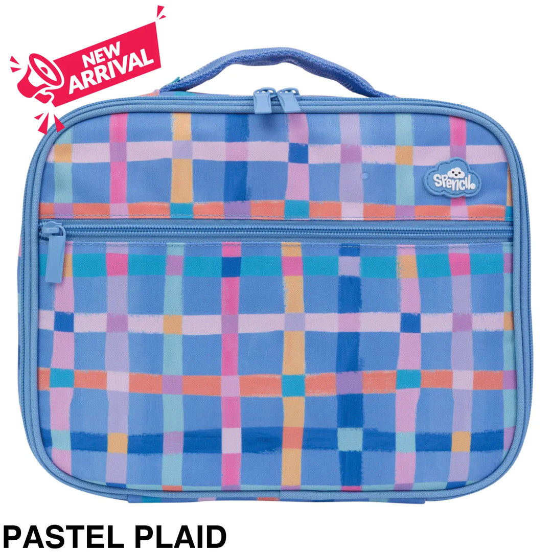 Spencil Big Cooler Lunch Bag Pastel Plaid