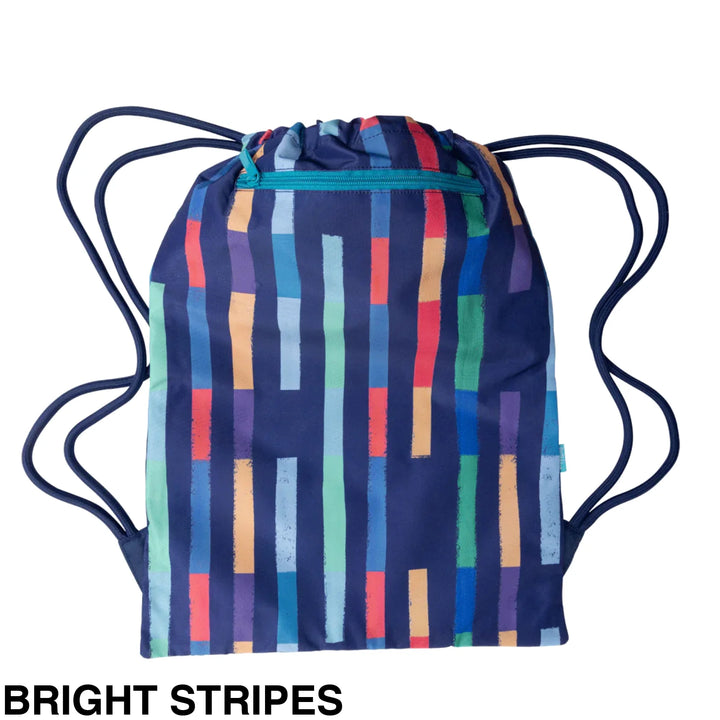 Spencil Big Drawstring Bag Bright Stripes