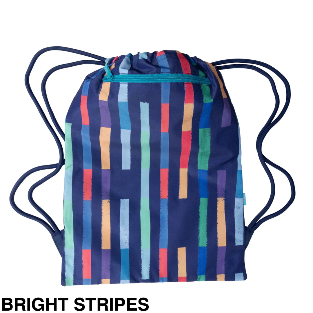 Spencil Big Drawstring Bag Bright Stripes