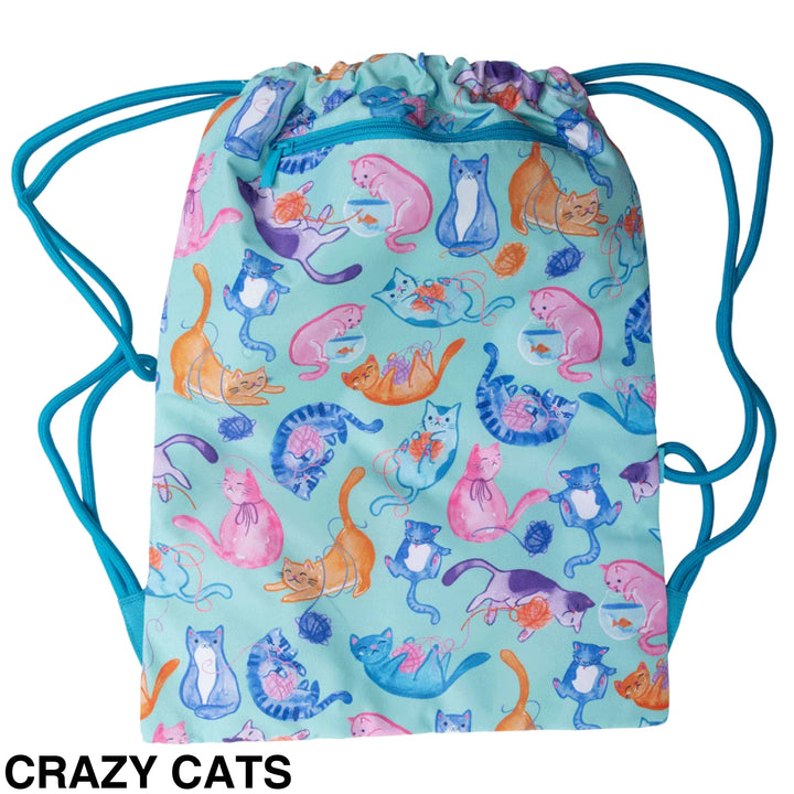 Spencil Big Drawstring Bag Crazy Cats