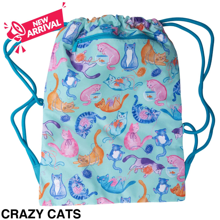 Spencil Big Drawstring Bag Crazy Cats