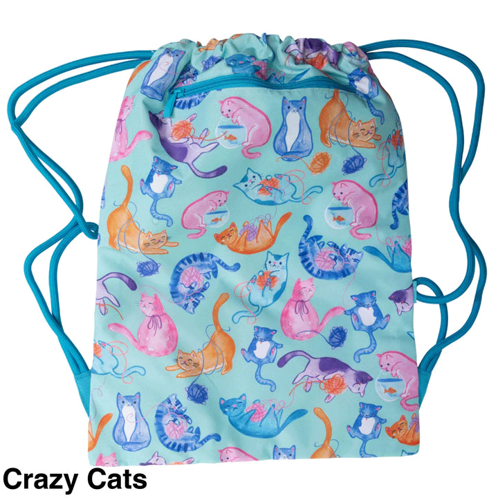 Spencil Big Drawstring Bag Crazy Cats