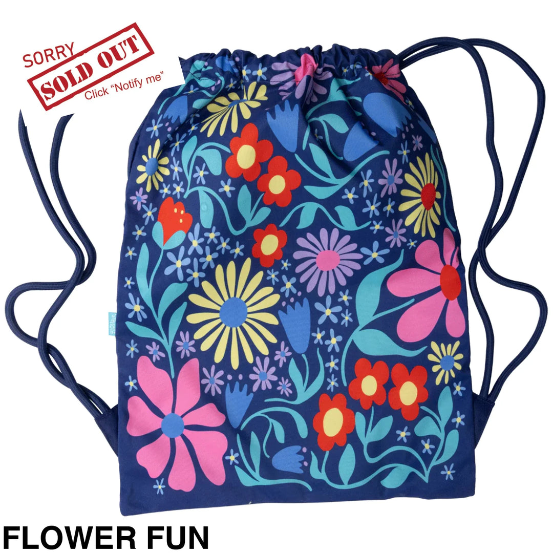 Spencil Big Drawstring Bag Flower Fun