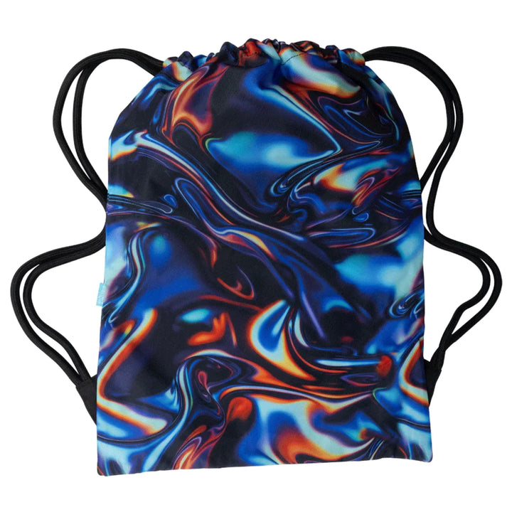 Spencil Big Drawstring Bag Metallic Waves