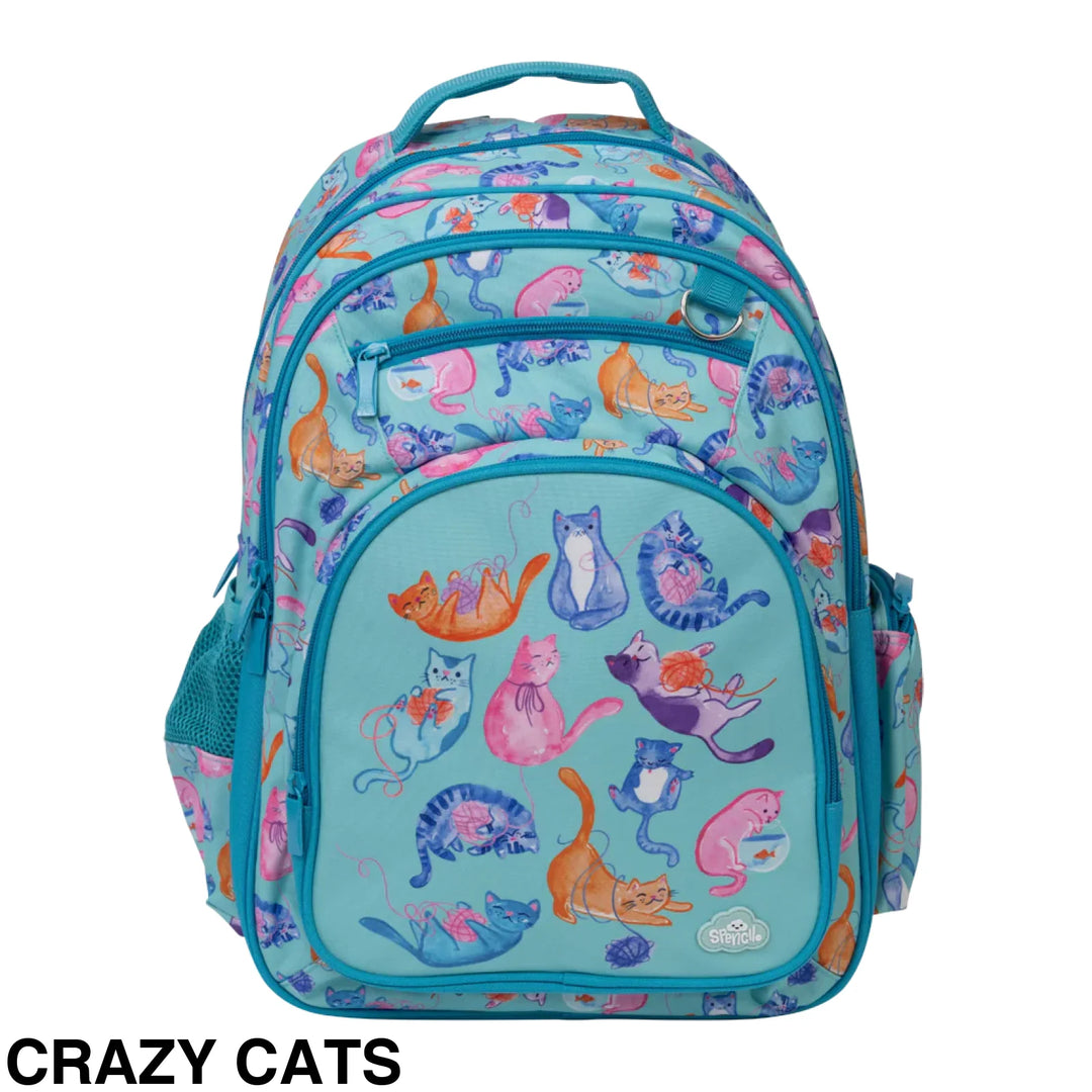 Spencil Big Kids Backpack Crazy Cats