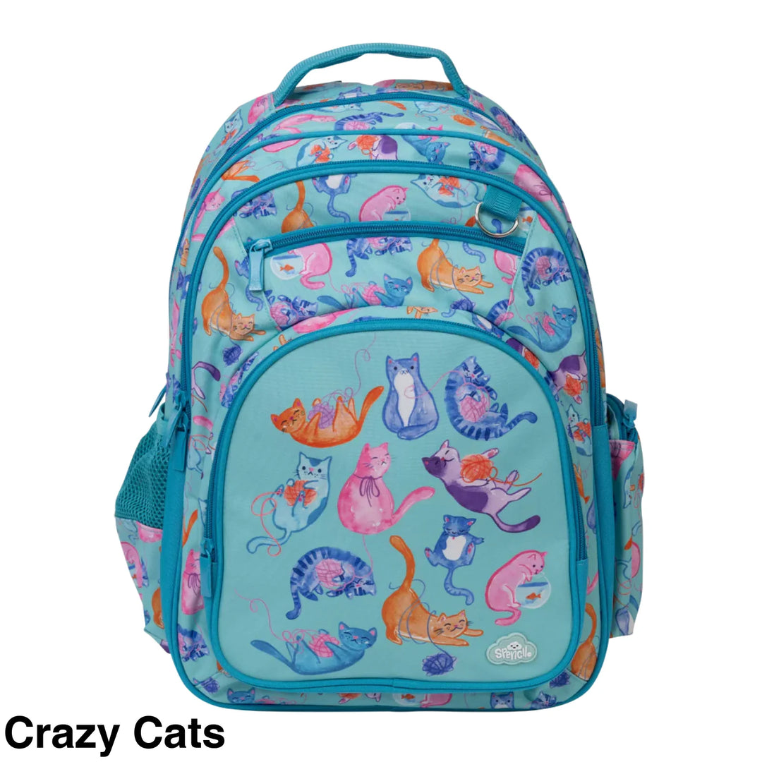 Spencil Big Kids Backpack Crazy Cats
