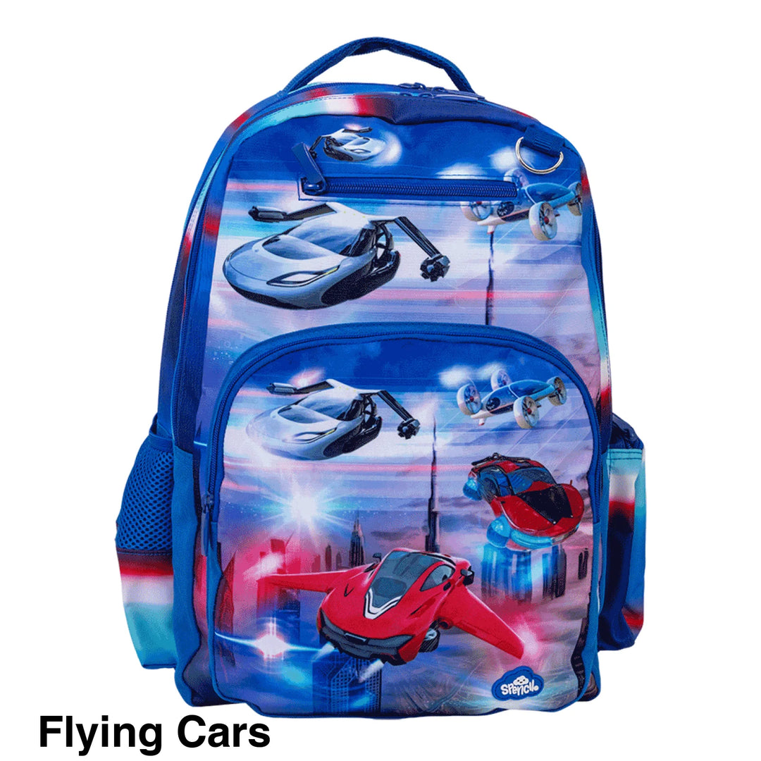 Spencil Big Kids Backpack Flying Cars