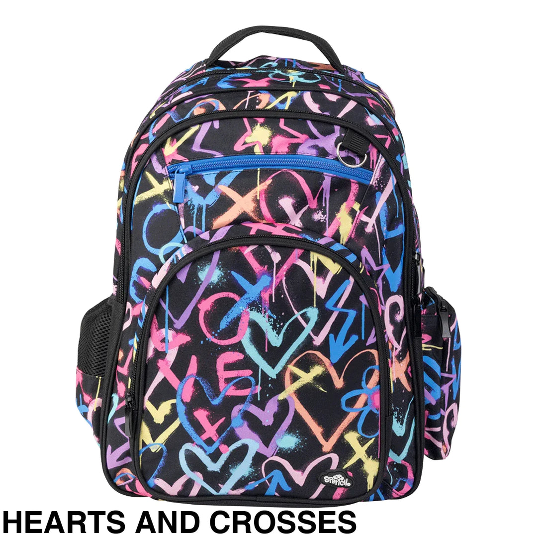 Spencil Big Kids Backpack Hearts & Crosses