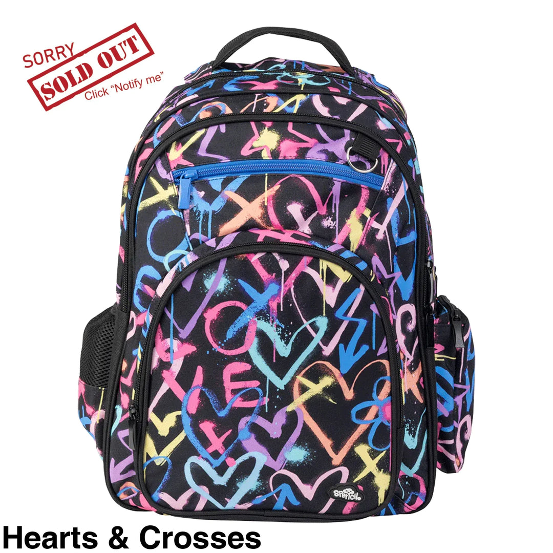 Spencil Big Kids Backpack Hearts & Crosses