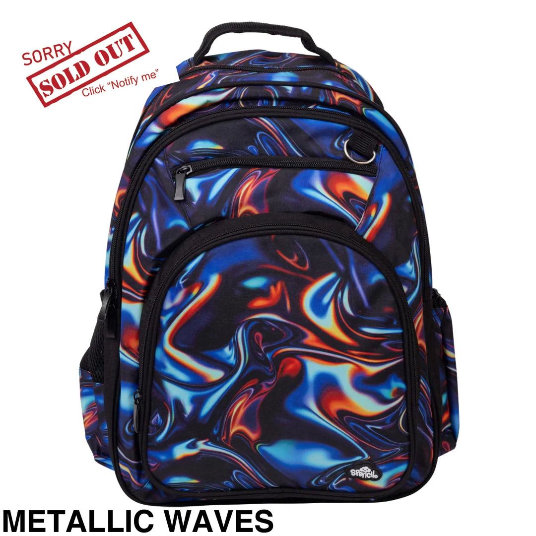 Spencil Big Kids Backpack Metallic Waves