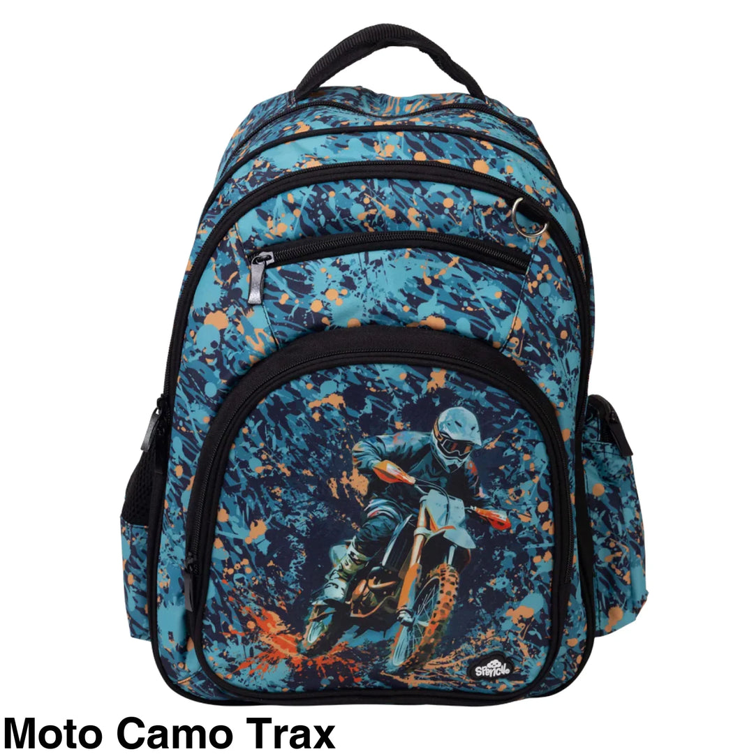 Spencil Big Kids Backpack Moto Camo Trax