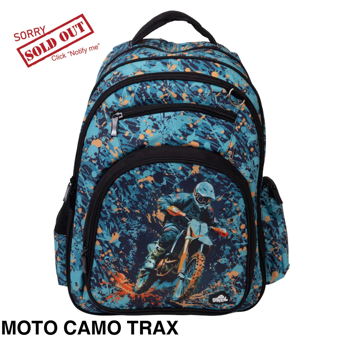 Spencil Big Kids Backpack Moto Camo Trax