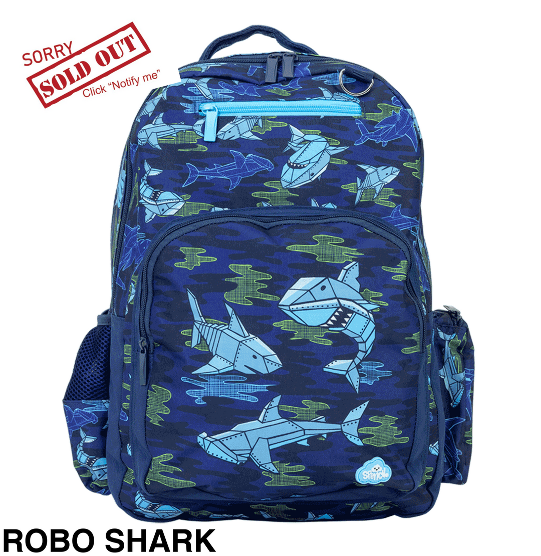 Spencil Big Kids Backpack Robo Shark