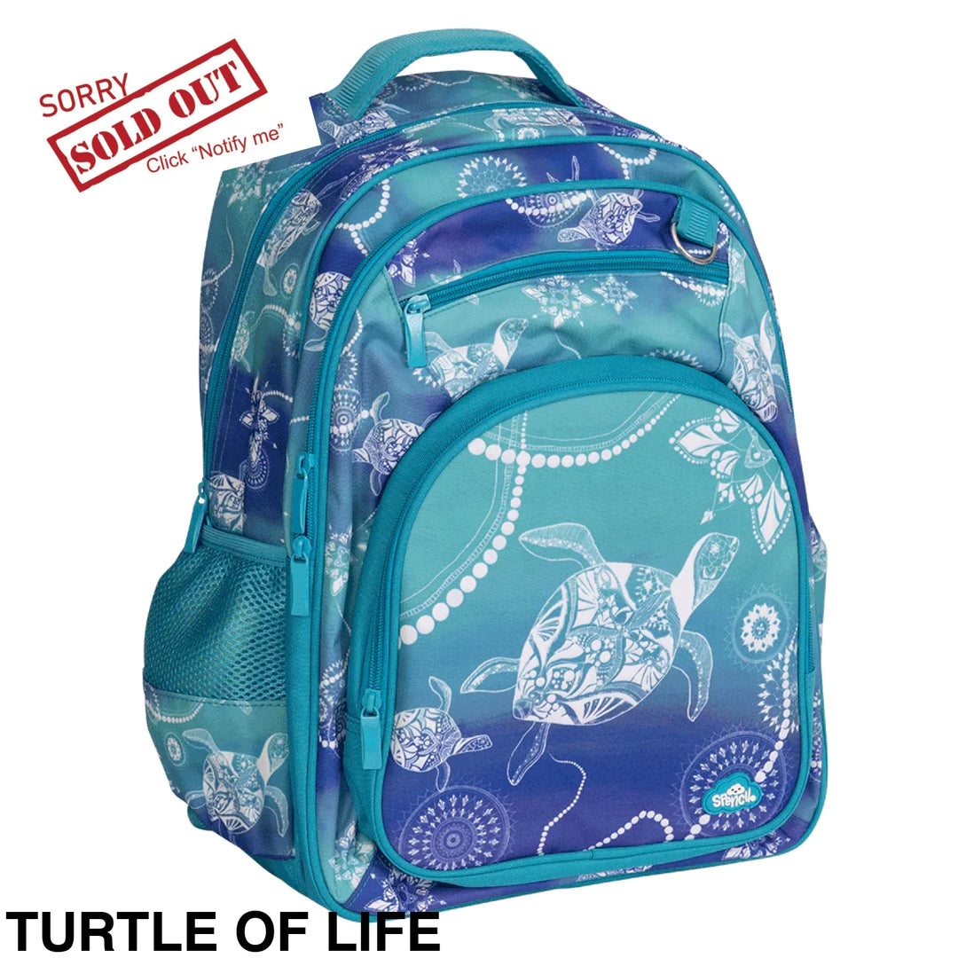 Spencil Big Kids Backpack Turtle Of Life