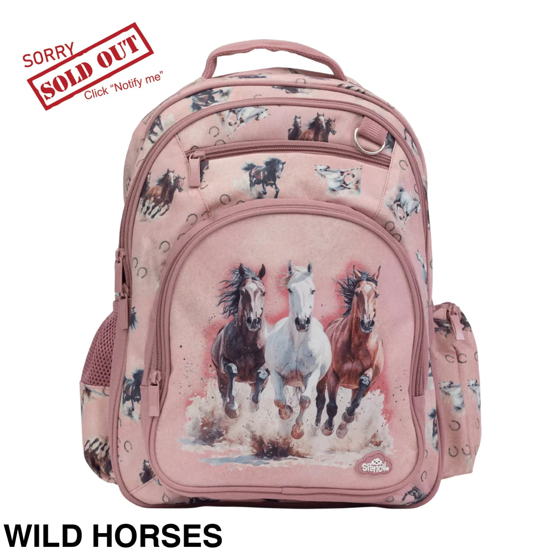 Spencil Big Kids Backpack Wild Horses