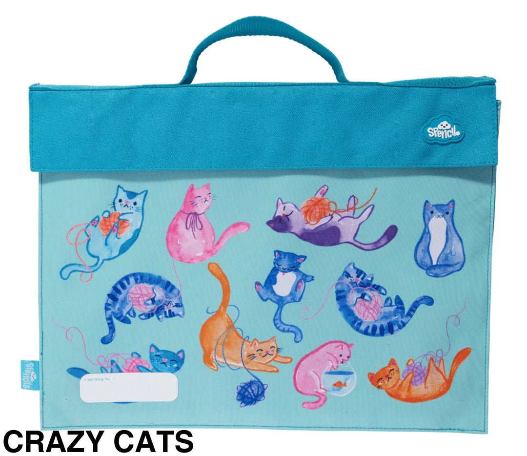 Spencil Library Bag Crazy Cats