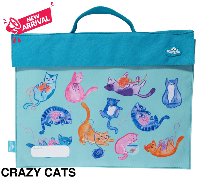 Spencil Library Bag Crazy Cats