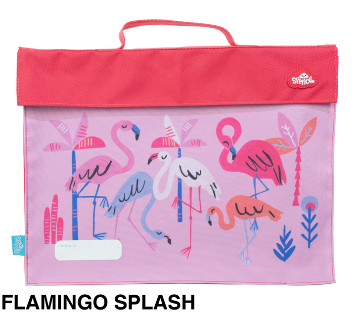 Spencil Library Bag Flamingo Splash