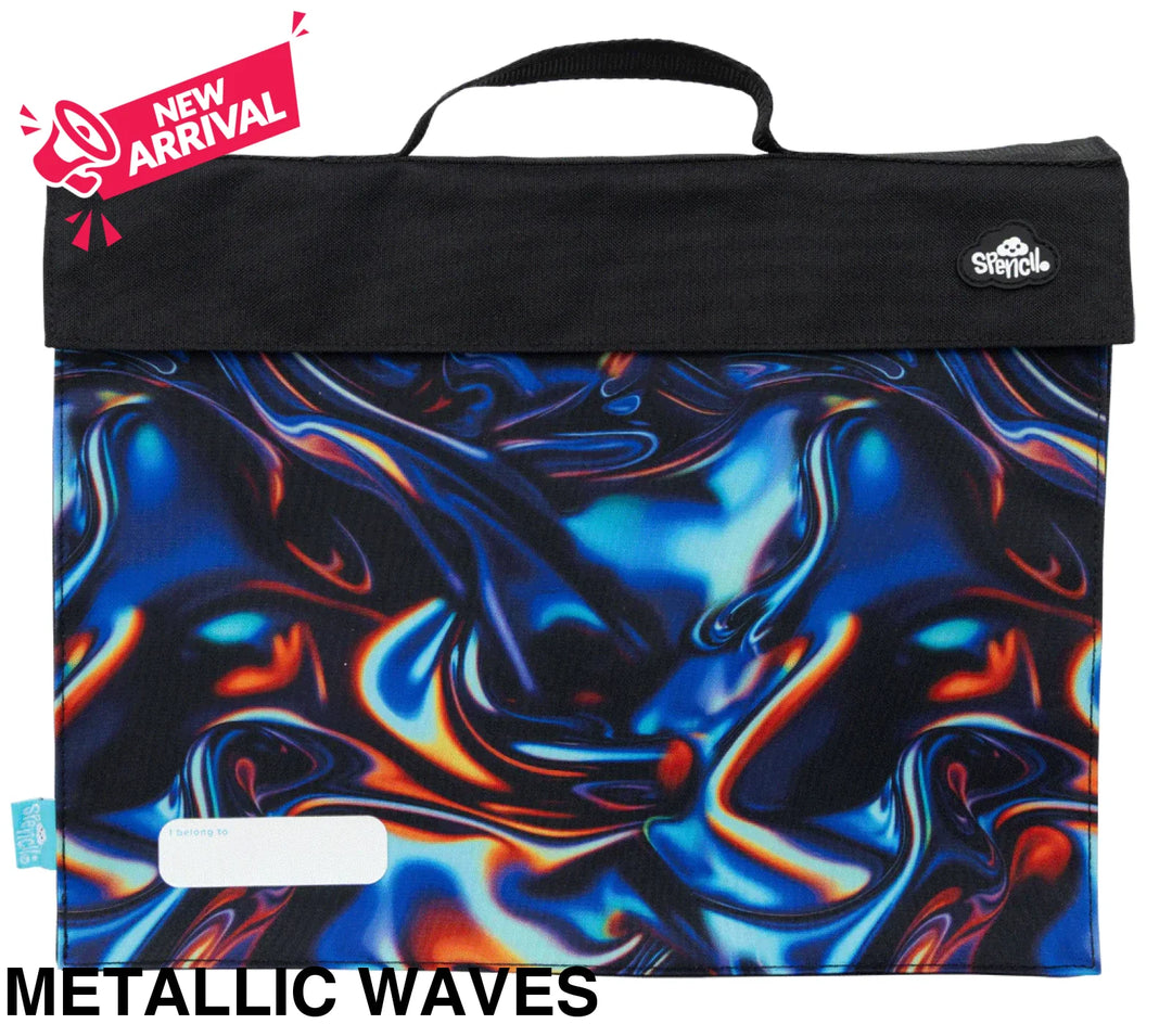 Spencil Library Bag Metallic Waves