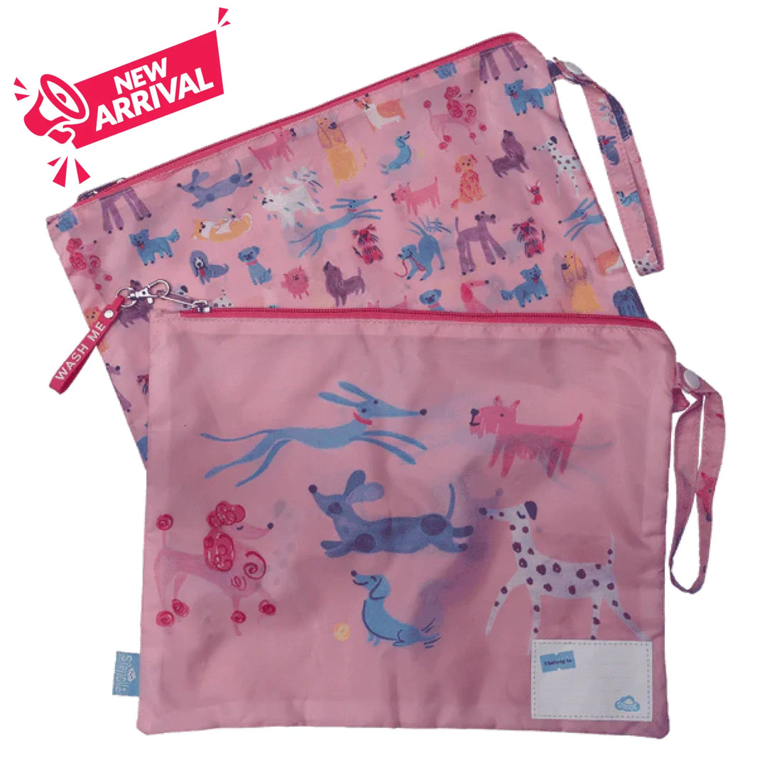 Spencil Little Clean & Dirty Bags (set of 2) Doodle Dogs