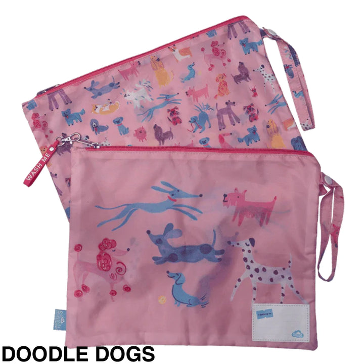 Spencil Little Clean & Dirty Bags (set of 2) Doodle Dogs