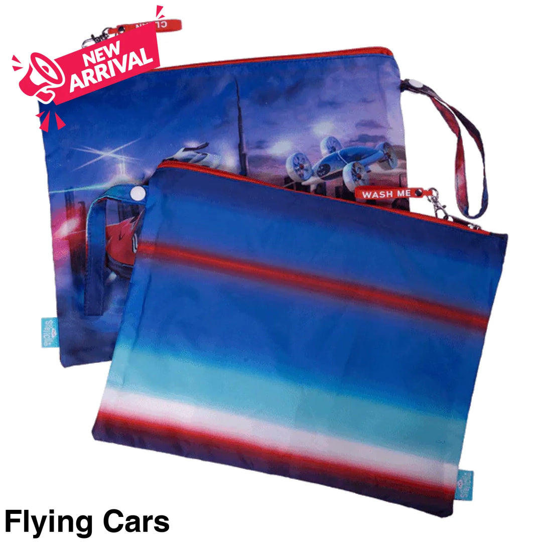 Spencil Little Clean & Dirty Bags (set of 2) Flying Cars