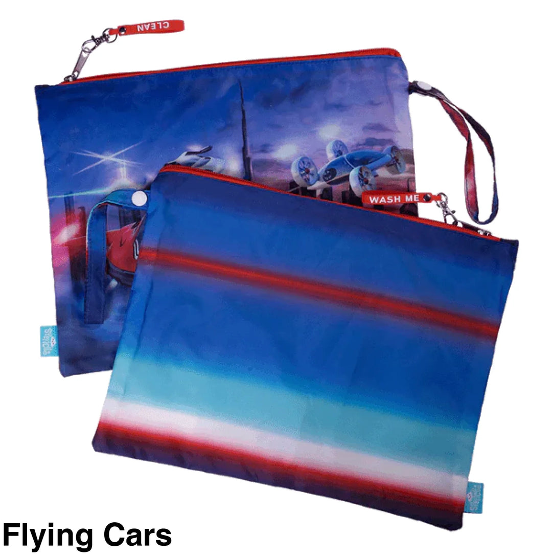 Spencil Little Clean & Dirty Bags (set of 2) Flying Cars
