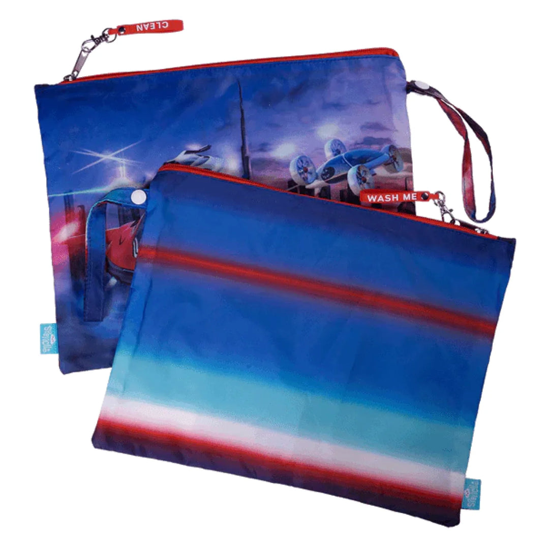 Spencil Little Clean & Dirty Bags (set of 2) Flying Cars