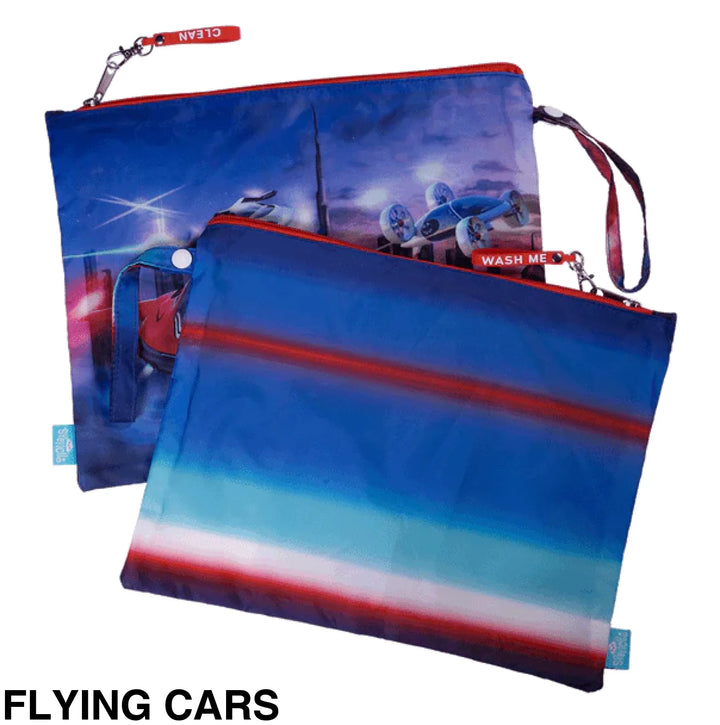 Spencil Little Clean & Dirty Bags (set of 2) Flying Cars