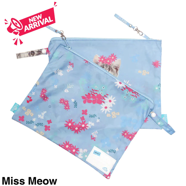Spencil Little Clean & Dirty Bags (set of 2) Miss Meow