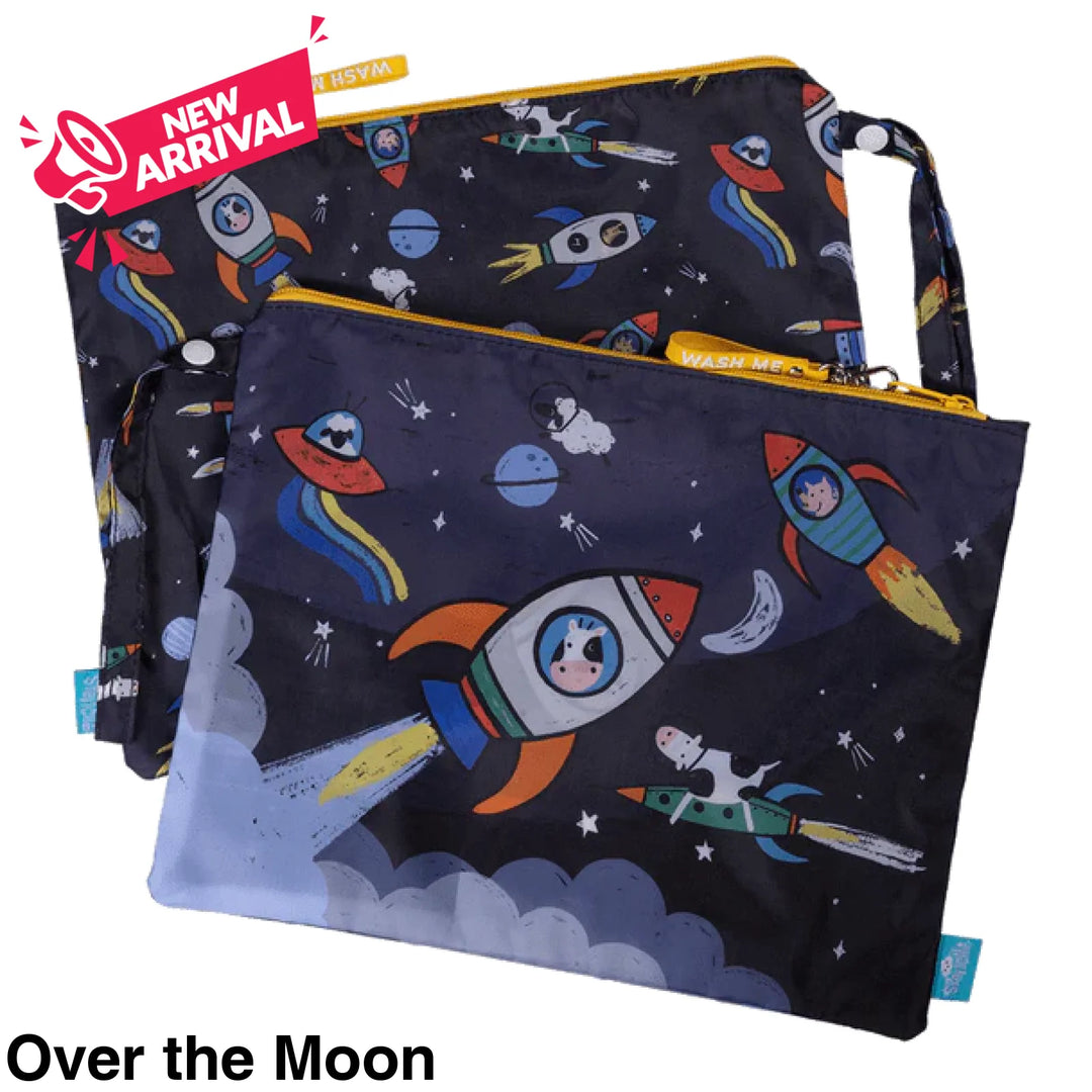 Spencil Little Clean & Dirty Bags (set of 2) Over the Moon