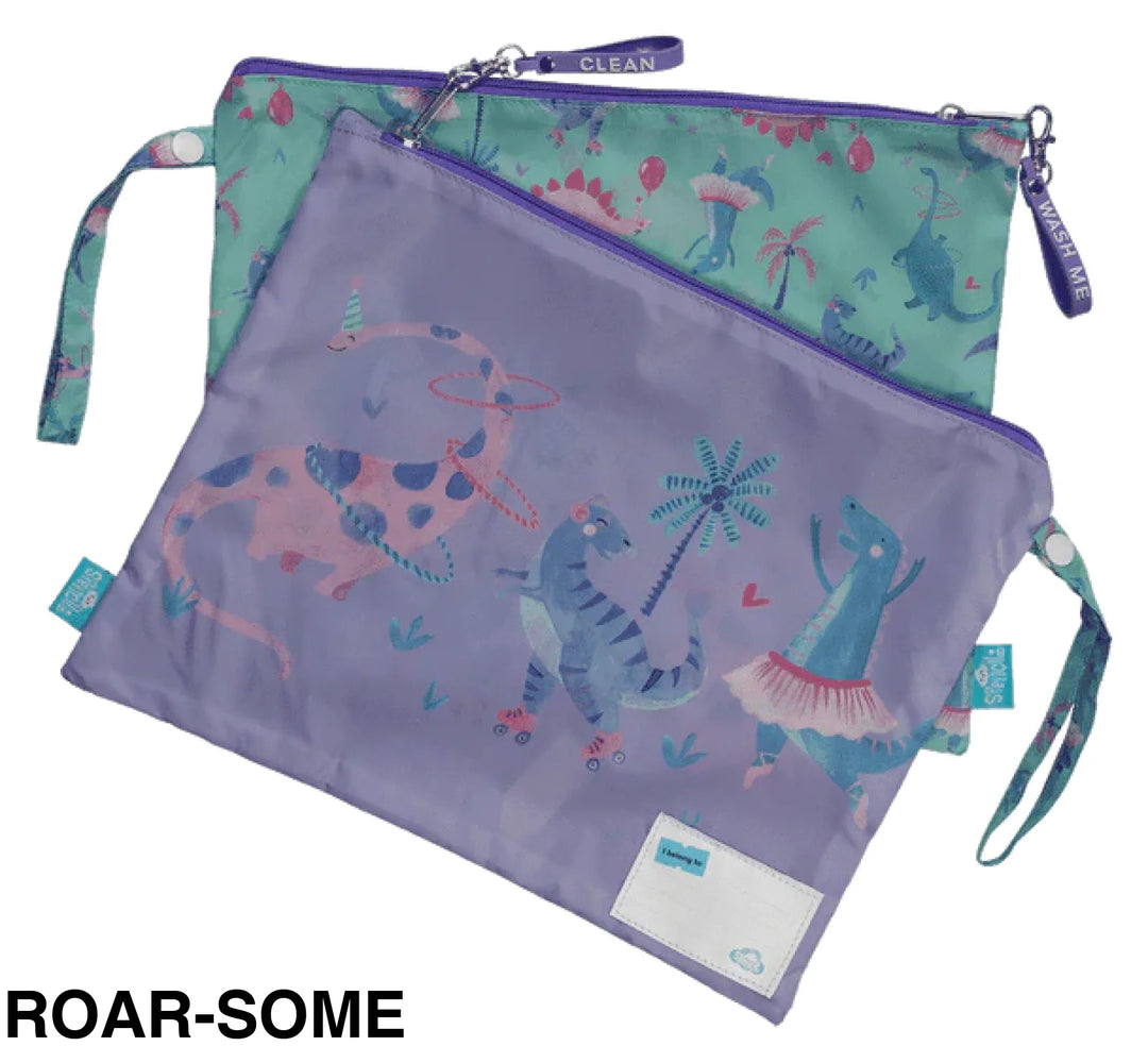 Spencil Little Clean & Dirty Bags (set of 2) Roar-some