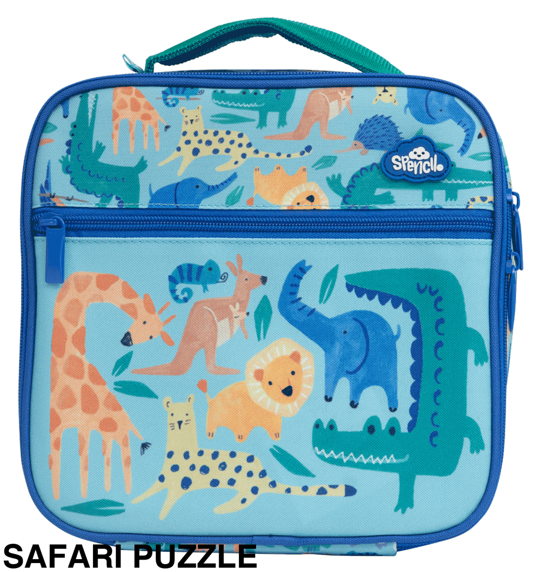 Spencil Little Cooler Lunch Bag Safari Puzzle