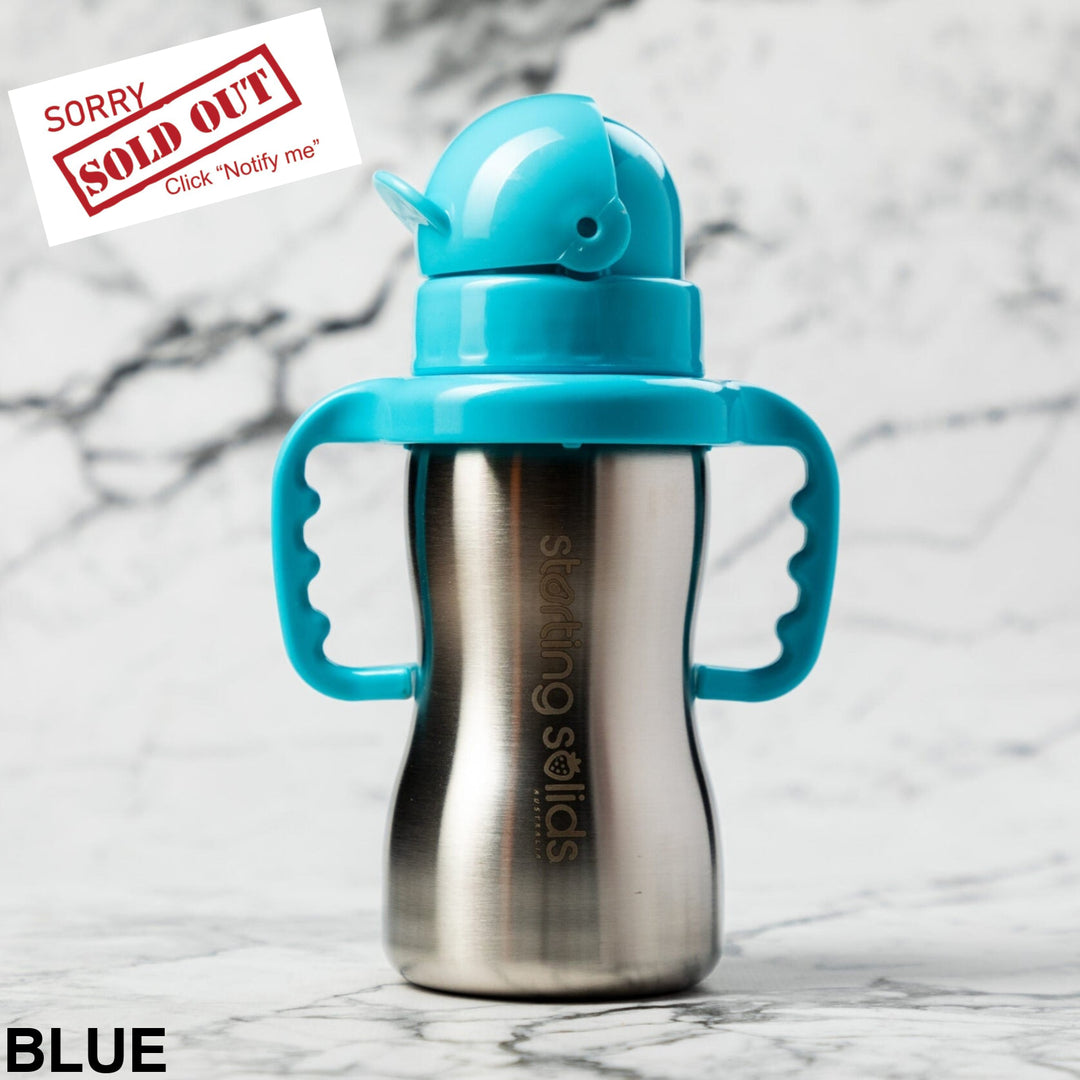 Starting Solids Bubbie Sippy Tumbler Blue