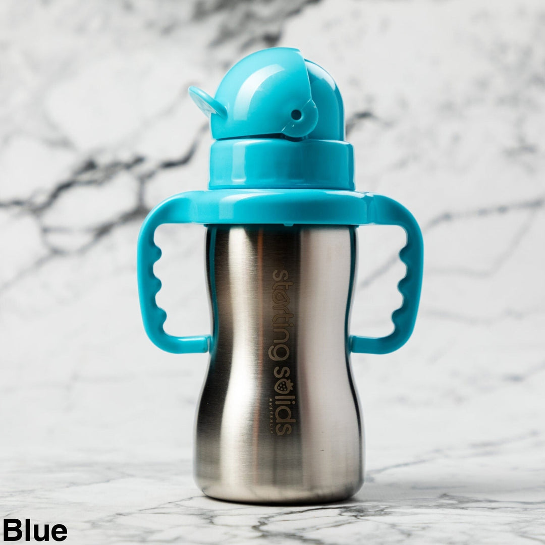 Starting Solids Bubbie Sippy Tumbler Blue