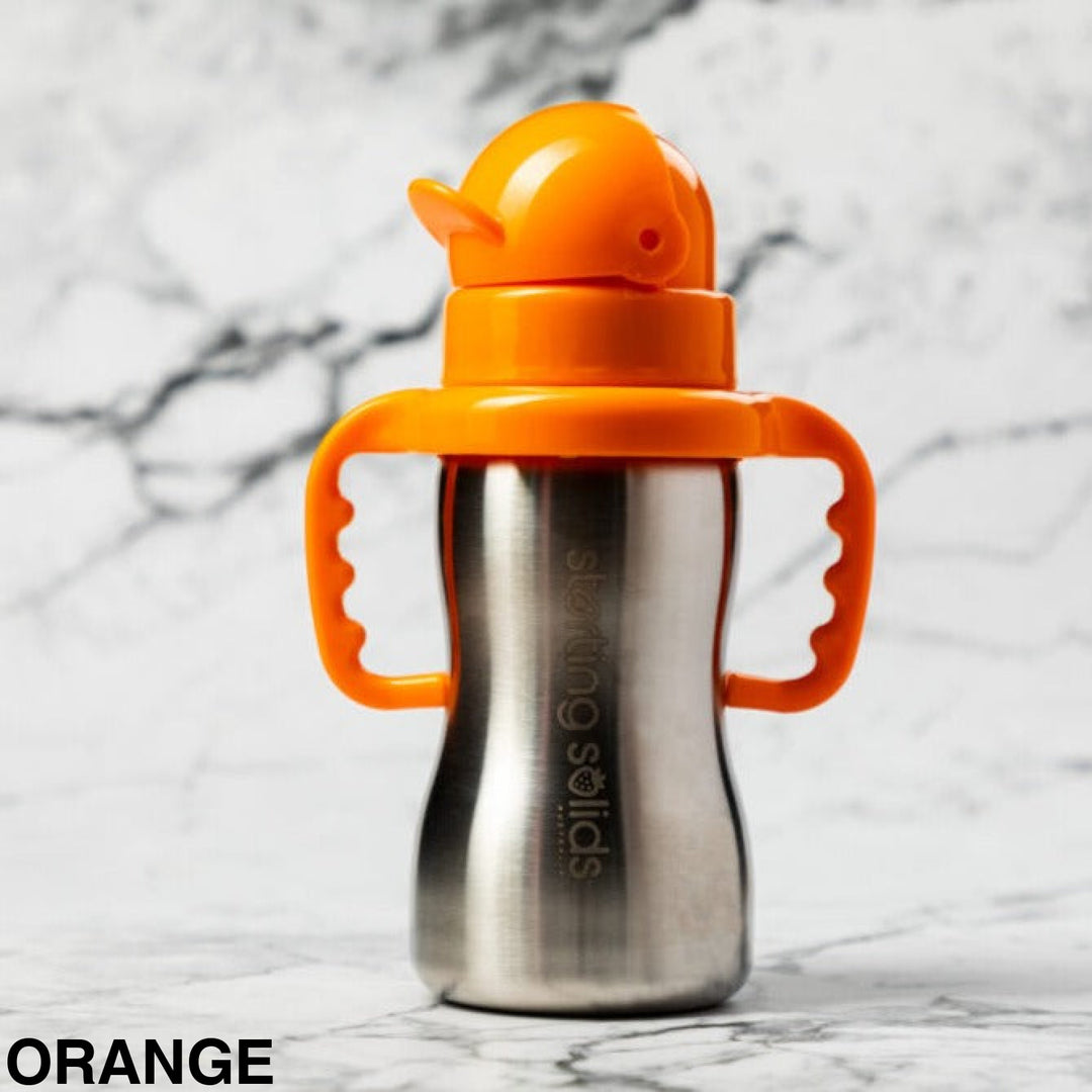 Starting Solids Bubbie Sippy Tumbler Orange