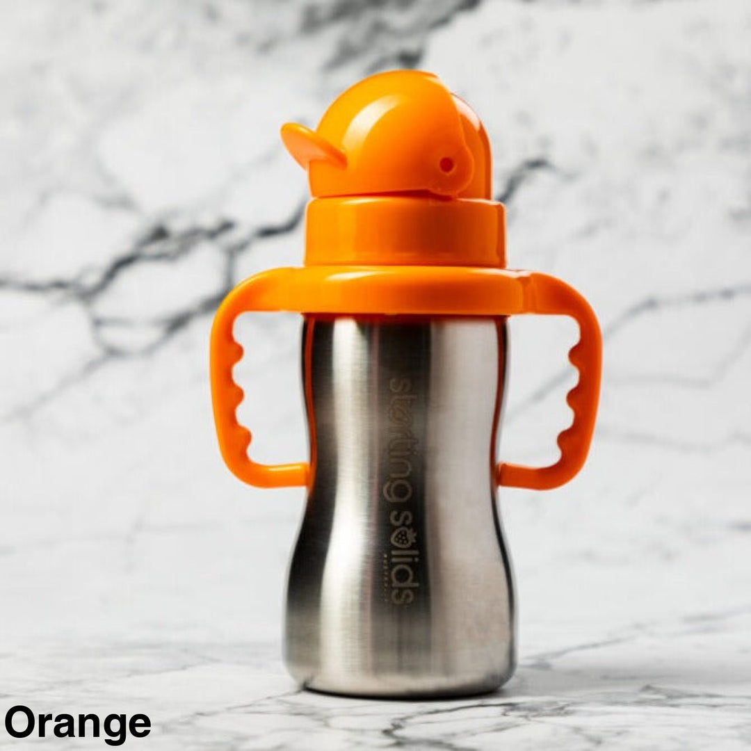 Starting Solids Bubbie Sippy Tumbler Orange