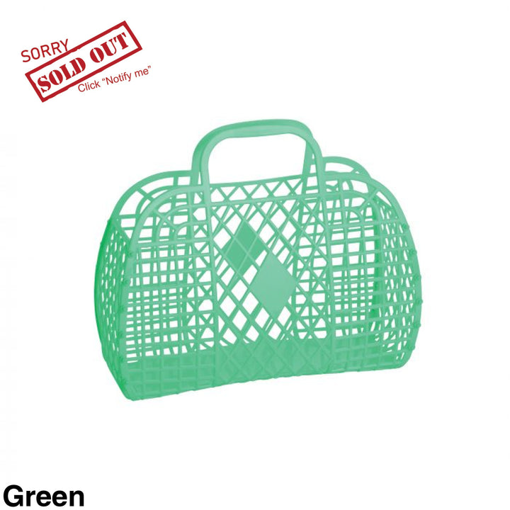 Sun Jellies Retro Basket Bag Small Green