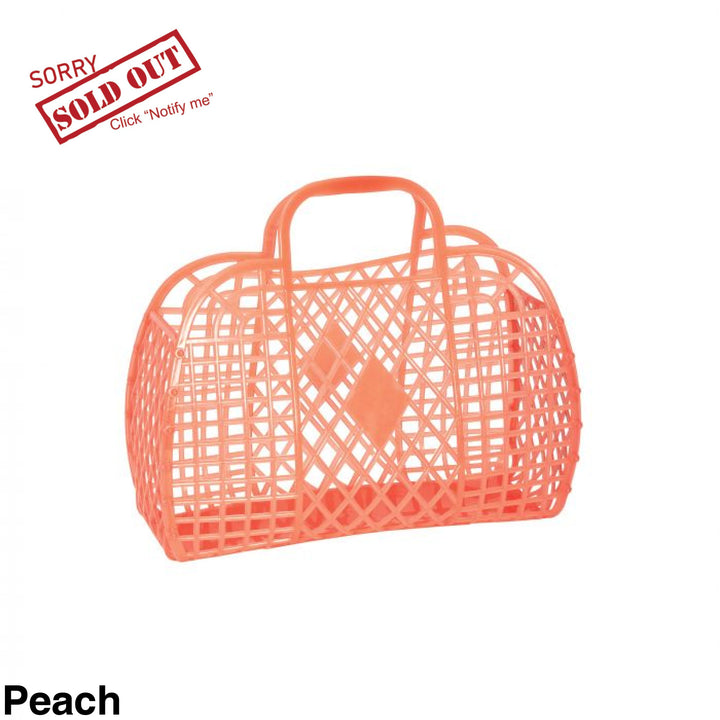 Sun Jellies Retro Basket Bag Small Peach