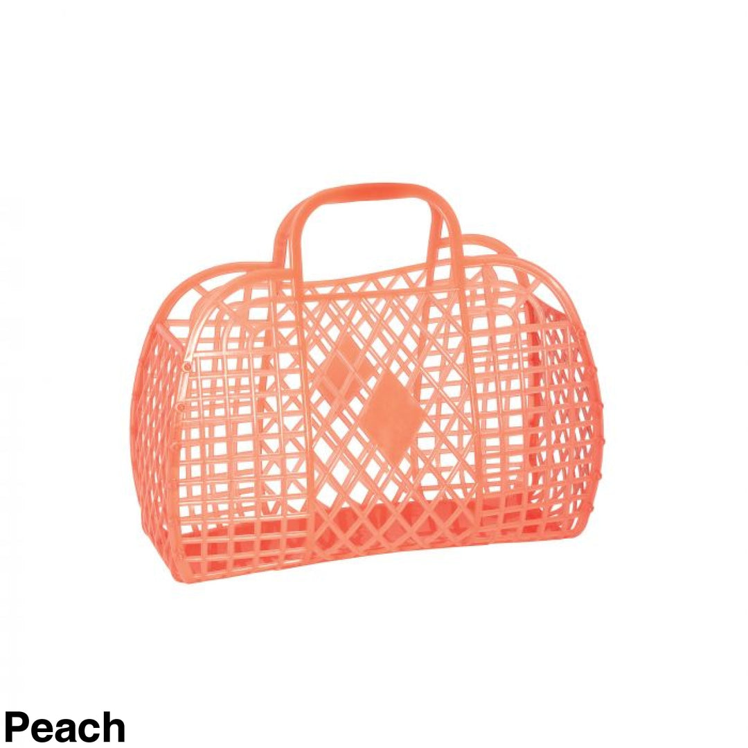 Sun Jellies Retro Basket Bag Small Peach