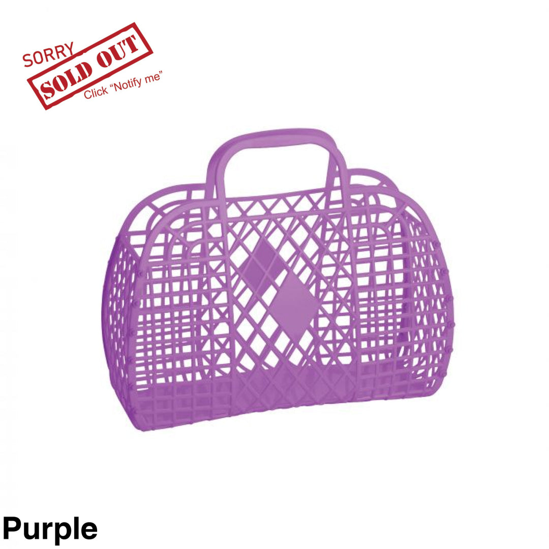 Sun Jellies Retro Basket Bag Small Purple