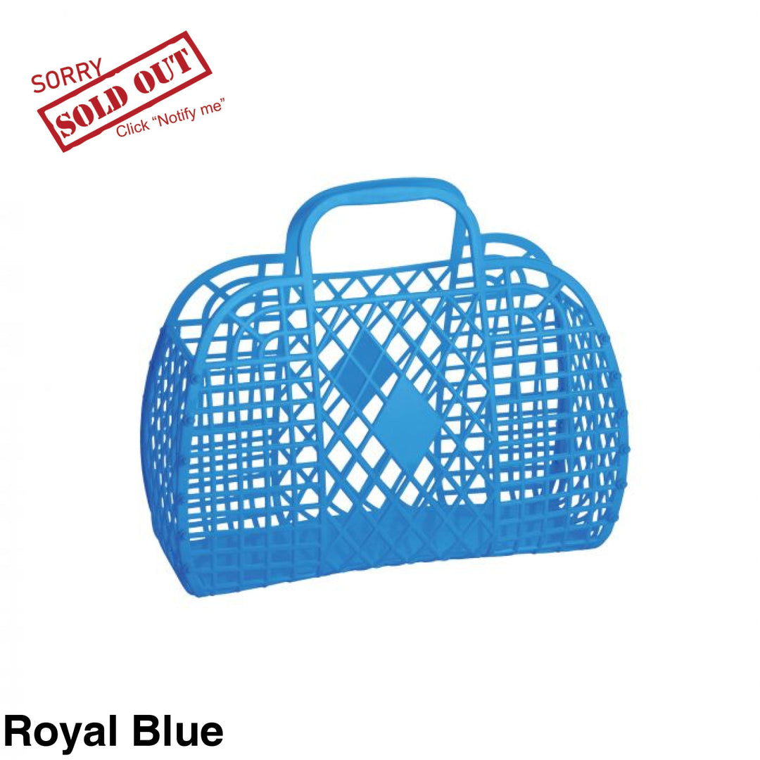 Sun Jellies Retro Basket Bag Small Royal Blue