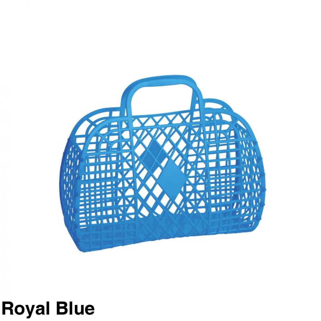 Sun Jellies Retro Basket Bag Small Royal Blue